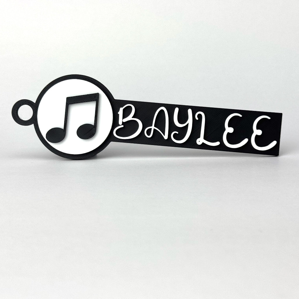 custom music band chorus bag tag with personalized name