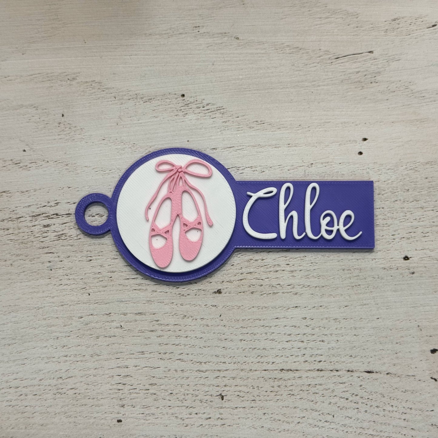 personalized ballet name tag for bags