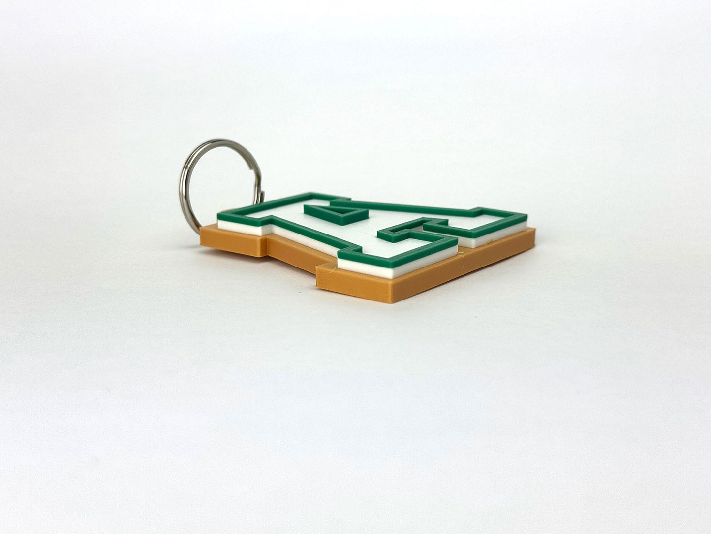 Adairsville large keychain bag tag side view