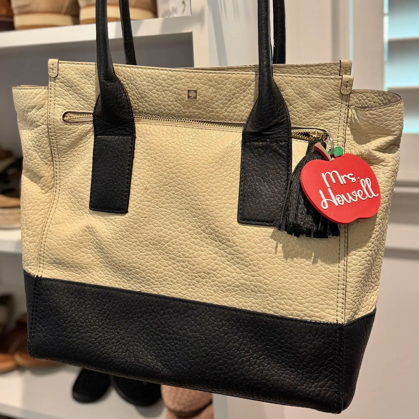 Personalized Teacher Apple Bag Tag