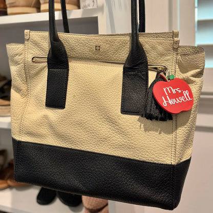 Personalized Teacher Apple Bag Tag