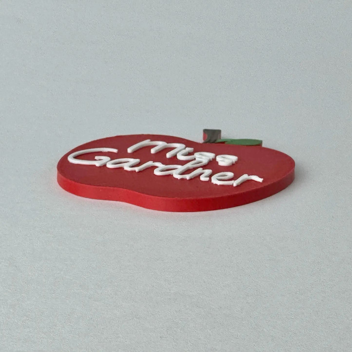 Personalized Teacher Apple Bag Tag