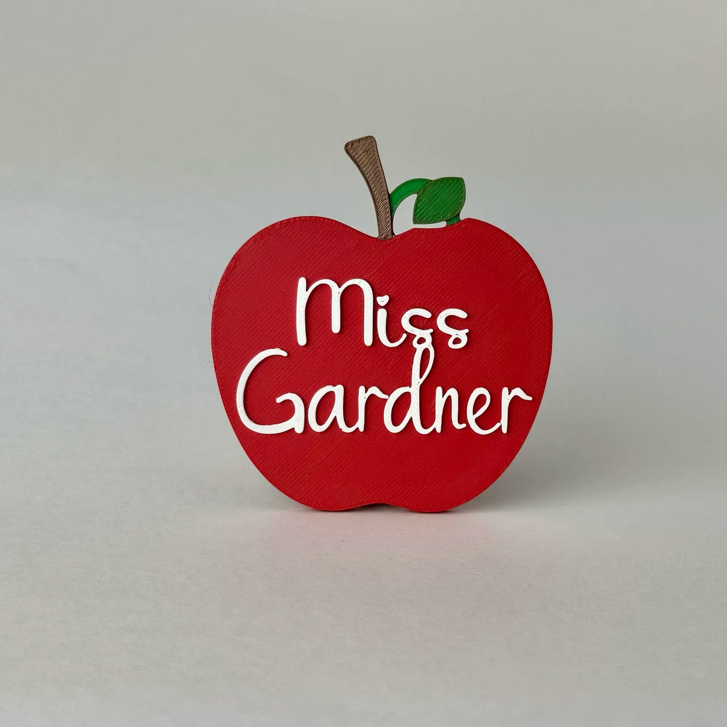 Personalized Teacher Apple Bag Tag
