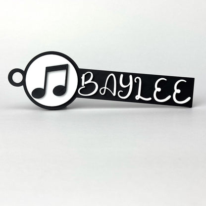 custom music band chorus bag tag with personalized name