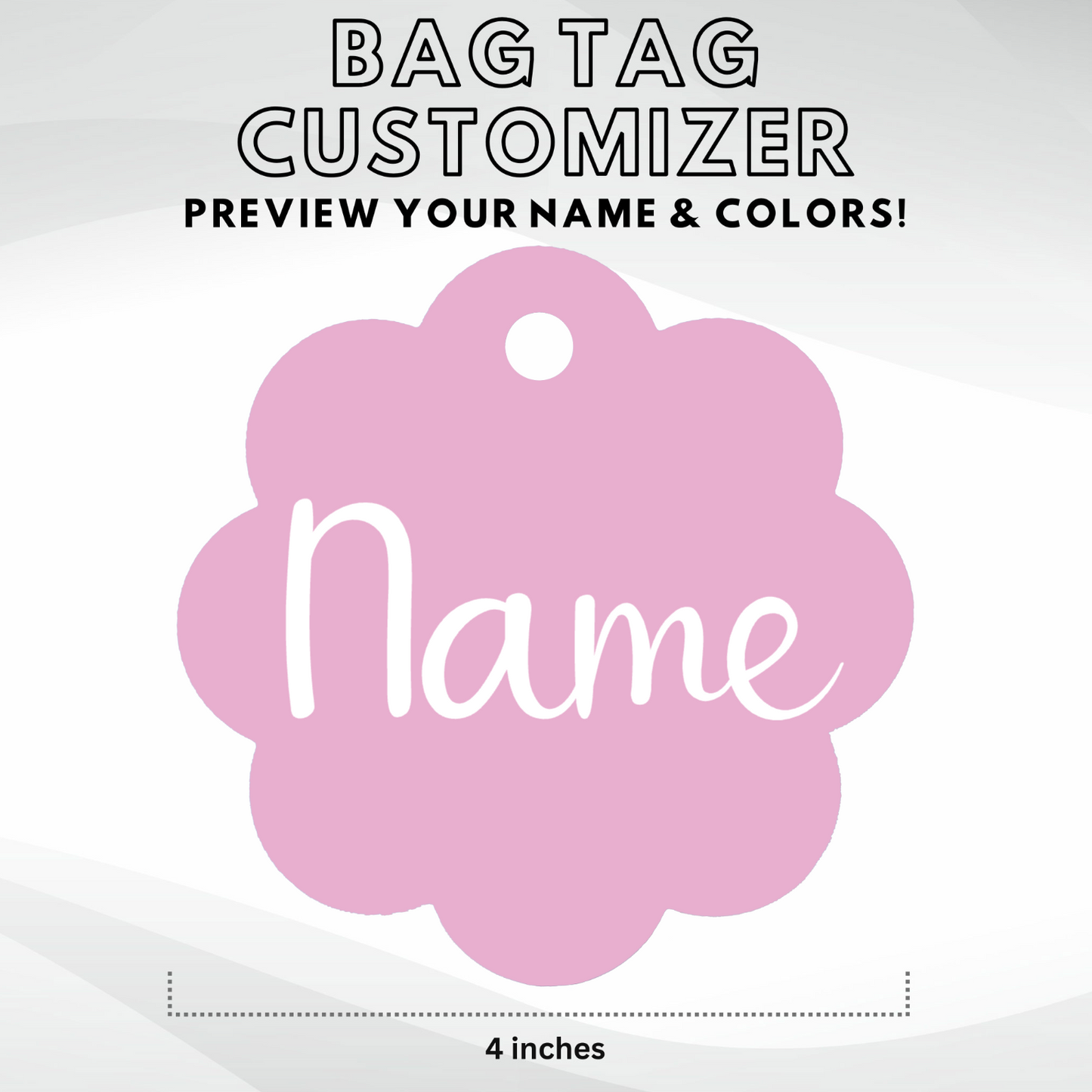 Personalized Scalloped Bag Tag