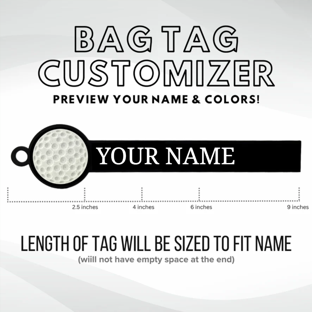 personalized golf bag tag customizer placeholder
